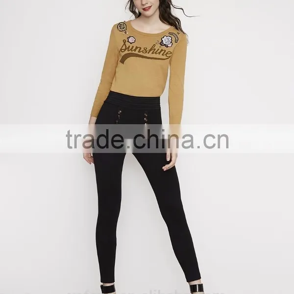 Hot Sale Girl's Embroidery Pattern Knitted Sweater Designs Pullover photo-2