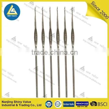 Customized Package Single Head Nickel-plated Steel Crochet Hook photo-3