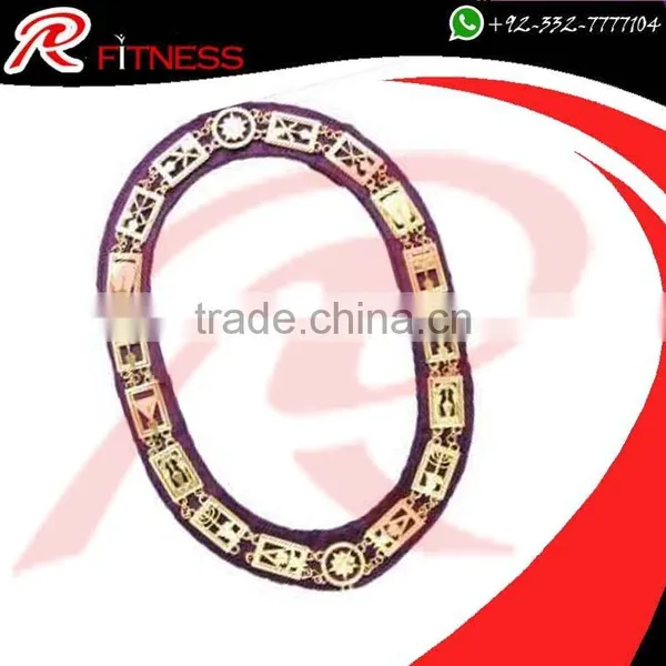 REGALIA SHRINER GOLD FINISH METAL CHAIN COLLAR photo-2
