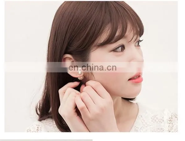 Double - Sided Pearl Earrings Candy Color Spherical Fnacy Stud Earrings photo-3