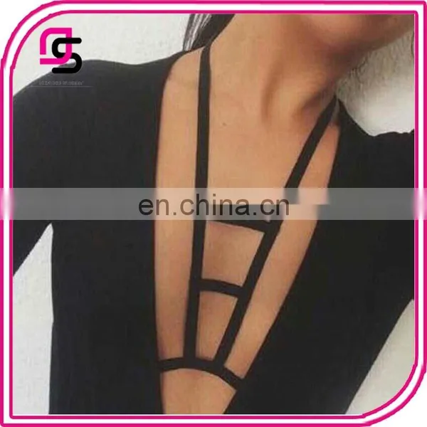 Body Harness Bra Rave Wear Sexy Underwear Bondage Halter Bra Straps