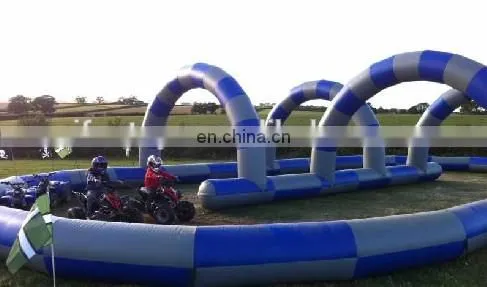 Funny inflatable racetrack, inflatable circuit, inflatable raceway
