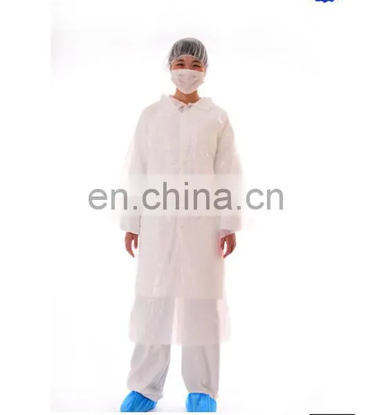 Cheap Price Plastic Nonwoven Visitor Coat for Hospital-use photo-2
