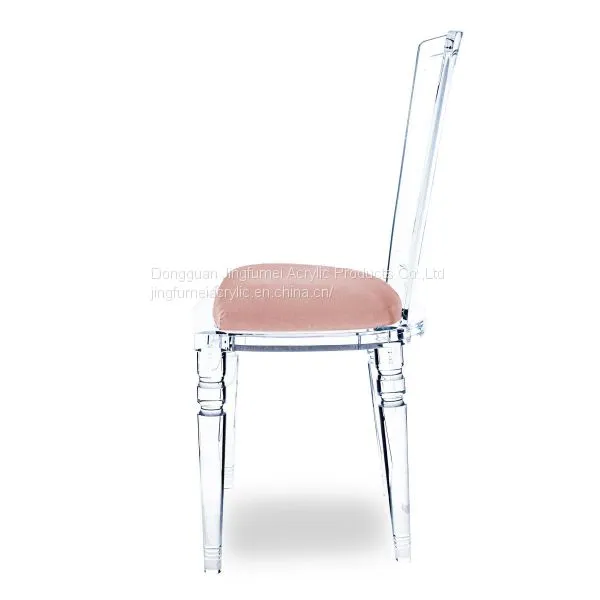 Hot Selling Party Chair Relax Plexiglass Cafe Chair Acrylic Chair With Colorful Velvet Cushion photo-2