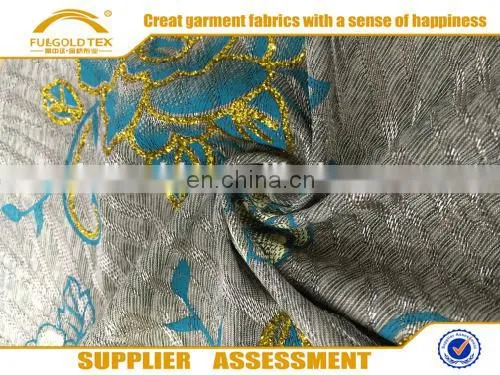 Fdy Fiber Knit Fabric 95% Polyester Fabric With FOIL For Garment photo-3