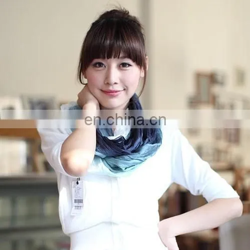 2015 Fashion Design Woman Good Quality Scarf Hand-painted Loop Shawls(SS002l) photo-2