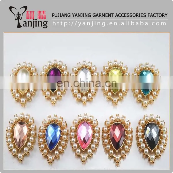 Wholesale Ex-factory Price Glass Rhinestone and Pearl Buckle photo-5