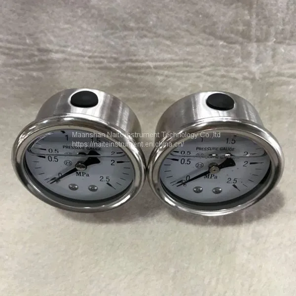 Front Flange Shock Resistant Glycerin Pressure Gauge photo-4