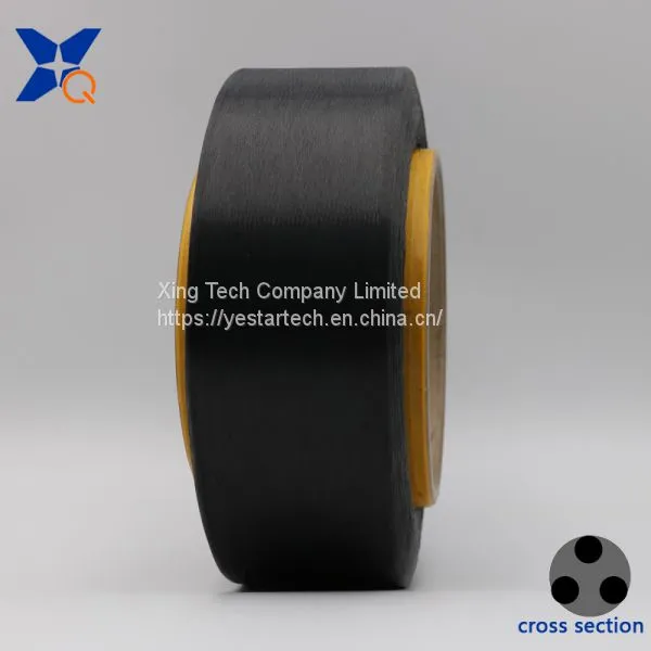 Conductive Carbon Inside Black Polyester Fiber Filaments 20D/4F for Anti-Static Fabric/garment/ESD Gloves-XTAA192 photo-2