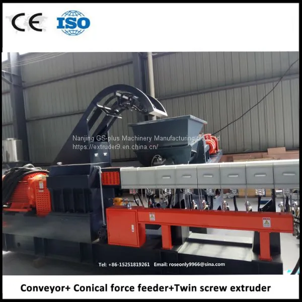 PP PE Caco3 Compounding Extruder Pelletizing Line photo-2