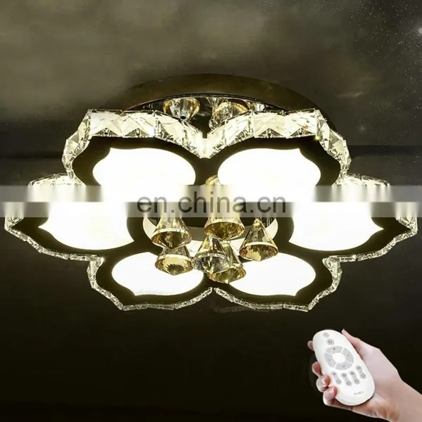 Modern Minimalist LED K9 Crystal Ceiling Lights Living Room Light Fixtures photo-4
