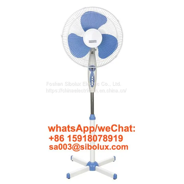 16 Inch Electric Plastic Standing Fan/ Stand Fan With Cross Base and Remote Control photo-2