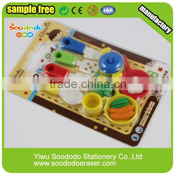 3D Cooker Shaped Erasers Puzzle Rubber Stationery photo-2