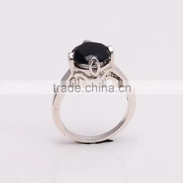 BLACK SPINEL RING ,925 Sterling Silver Jewelry Wholesale,WHOLESALE SILVER JEWELRY,SILVER EXPORTER,SILVER JEWELRY FROM INDIA photo-3