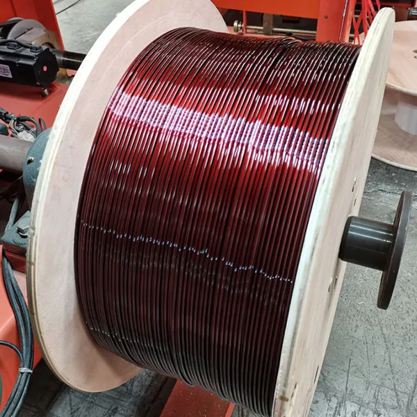 China Supplier of Rectangular Enamelled Aluminum Wire Factory Price Enameled Flat Aluminum Wire photo-4