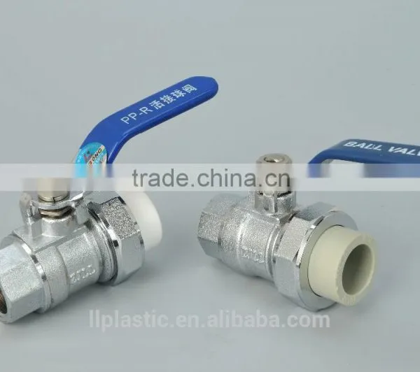 2015 Top Quality Hot Selling ABS Handle High Pressure PPR Brass Ball Radiator Angle Valve photo-4