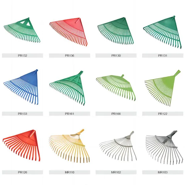 Plastic Rake Garden Rake Lawn Rake Blue Wide Fan Head Lightweight Garden Yard Leaves Cleaning Tool OEM Factory Wholesale photo-3