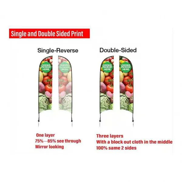 Custom Logo Outdoor Advertising Beach Flags Feather Teardrop Banners Polyester Material for Events photo-3