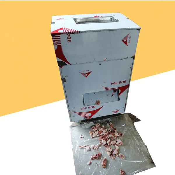 QDMECH Small Automatic Meat Dicing Machine Stainless Steel Fresh Chicken Duck Fish Cutting Machine Commercial Meat Cuber Dicer photo-3