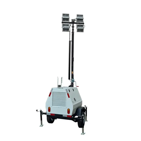 Factory Direct Trailer Mounted Diesel Mobile Lighting Tower Hydraulic Telescopic Light Tower For Construction Site photo-4