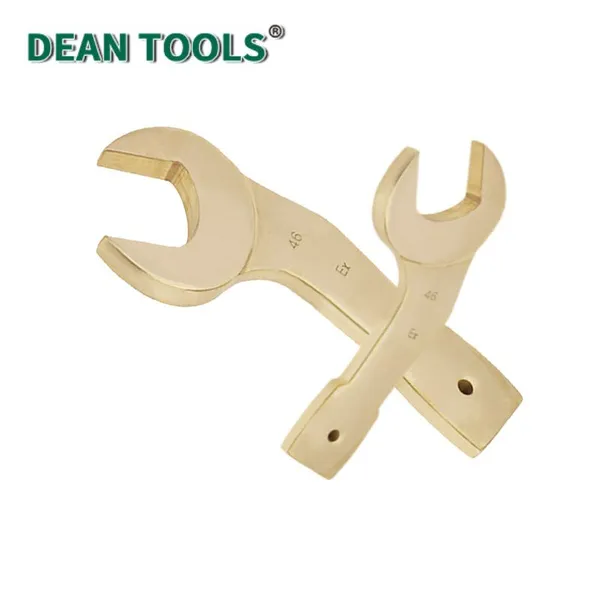 Non-Sparking Bent Striking Open End Wrench, Spark-free Safety Wrench,45-degree Bend, Beryllium Copper photo-3
