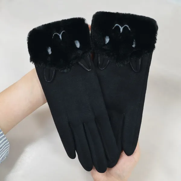Cute Furry Cuff Women Winter Gloves Touchscreen Compatible Multi Color For Holiday Gift Boutique Retail photo-2