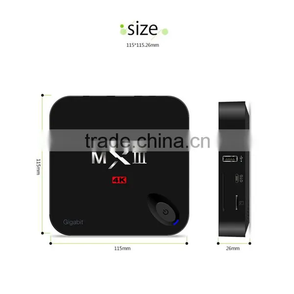 MXIII-G TV Box Android 4.4 1000M LAN Amlogic S812 Quad Core 1G 8G WiFi H.265 Gigabit TV Box Kodi Fully Loaded photo-6