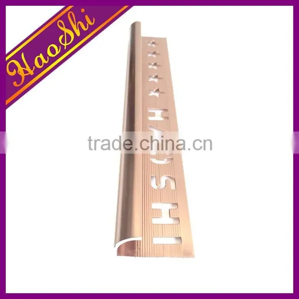 Matt Silver Round Open Aluminum Tile Bullnose Trim photo-2