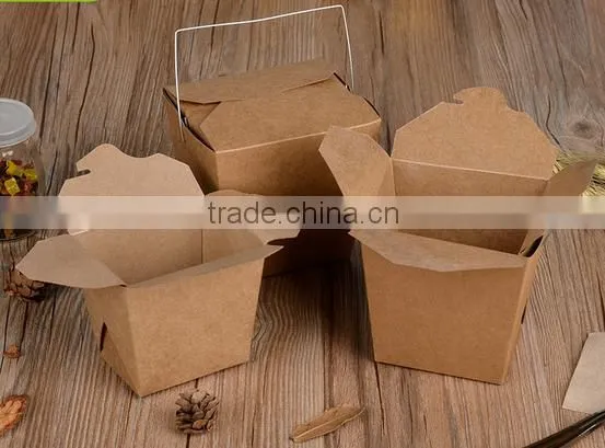 Custom Fit High Temperature Kraft Paper Material Take Away Fast Food Box photo-5