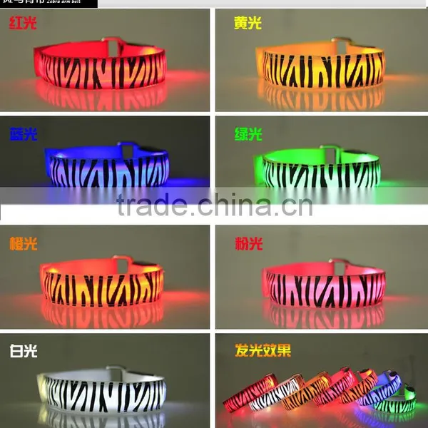 Cycling & Mountain Climbing Zebra Print Glowing Led Armbands photo-3