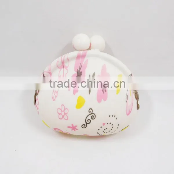 New Design Mini Smart Purse Wholesale Butterfly Printed Silicone Women Purse Wallet