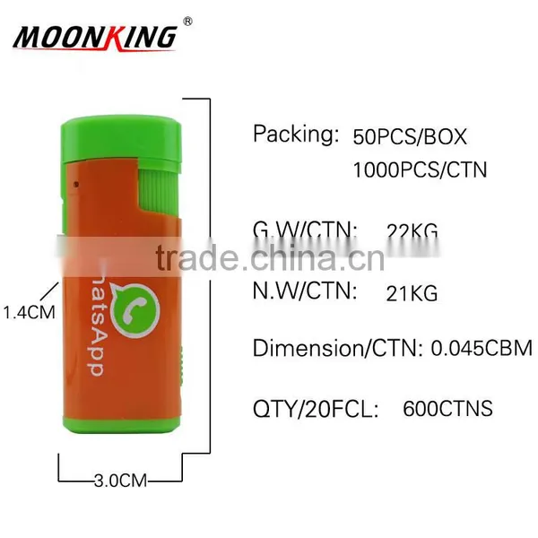 Custom Printing Electronic Windproof Cigarette Lighter With LED Torch photo-2
