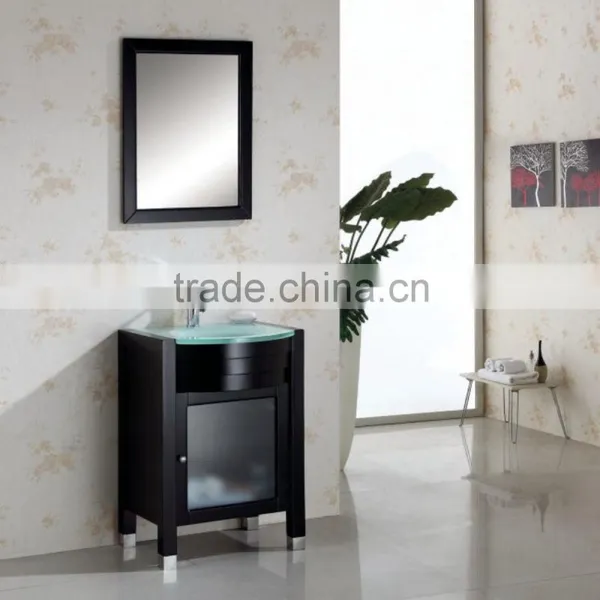 Glass Vanity Top Bathroom Cabinet WJB020 photo-4