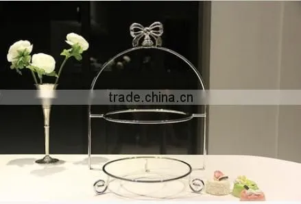AN326 ANPHY European Style Noble Double Wedding Cake Fruit Dessert Four Sizes Metal Plate Stand Display 37.5*29*21cm photo-2