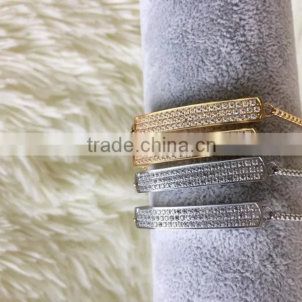 2015 Fashion Design Handchain Bracelet and Stainless Steel Bracelet With Zircone Stone by CZ Setting photo-4