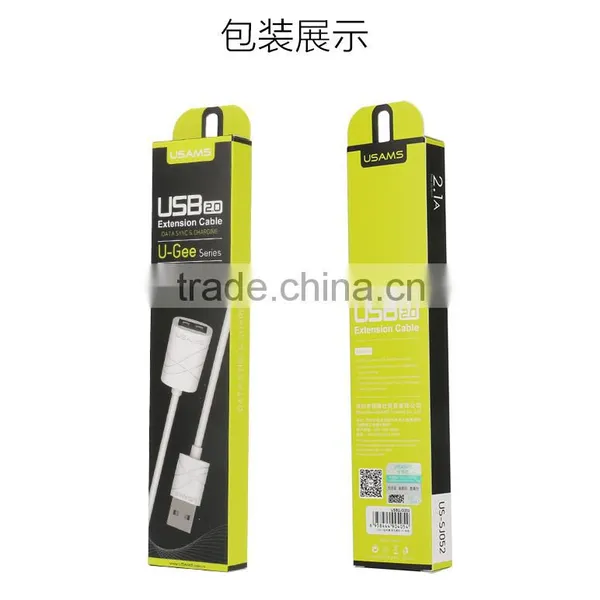 USAMS SJ052 U-GEE Serie 2M 2.1A USB 2.0 Extension Round Cable for Universal USB Port Device photo-6