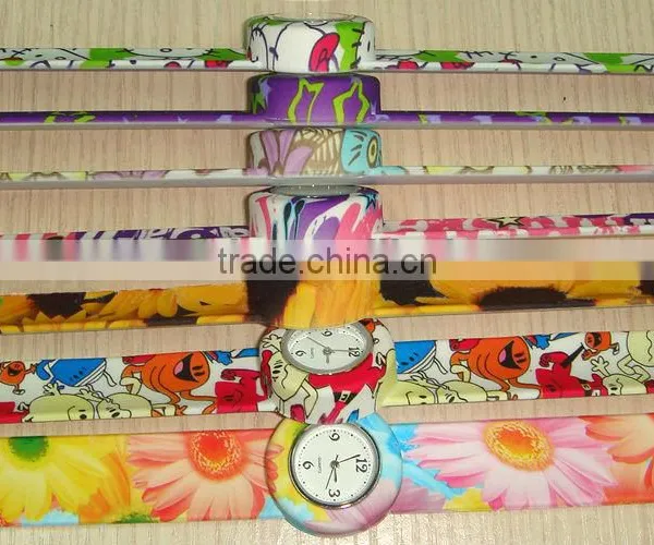 Promotion Gifts Silicone Slap Watch Kids Silicon Wristband Slap Watch Full Printed Oem Design Children Slap Watch for Promotion photo-2