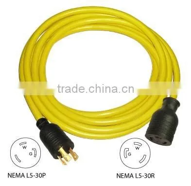 NEMA L5-30 Locking Extension Cord With UL CUL Approval.