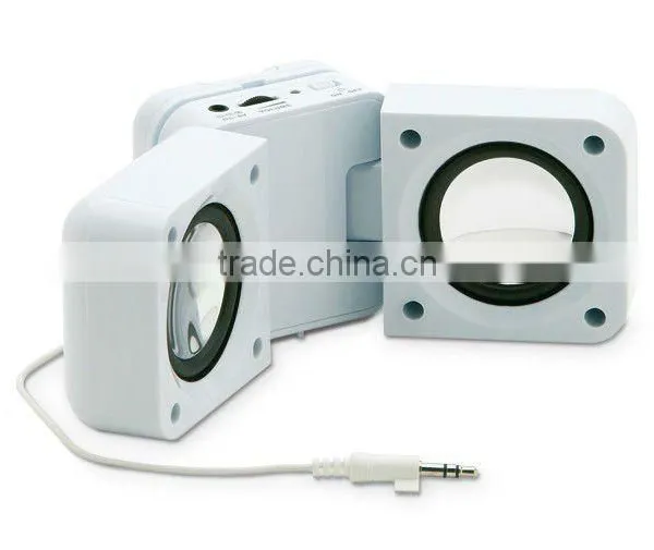 Folding White USB Speaker