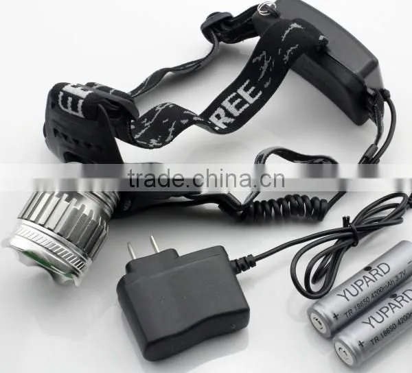 High Power Aluminum 2 LED Rechargeable Headlamp photo-2