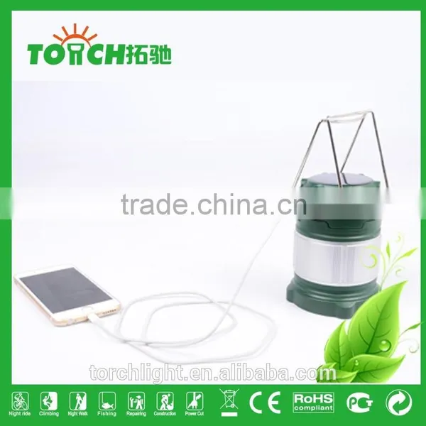 Rechargeable ABS Plastic LED Lantern Camping Light Camping Lantern With Solar Charger Camp Lantern Light By3*AA Battery photo-2