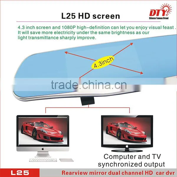 4.3 Inch Tft Lcd Screen Rearview Mirror Car Dvr,car Dvr Camera Car Reverse Camera, hd Car Rearview Mirror, L25 photo-6