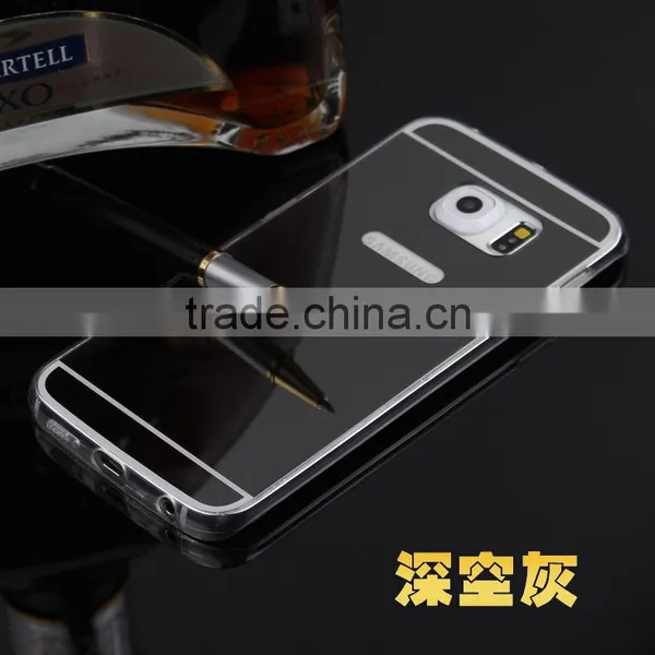 2016 New Products Metal Mirror Back Bumper Phone Case Cover For Samsung Galaxy S6 Edge Plus photo-3