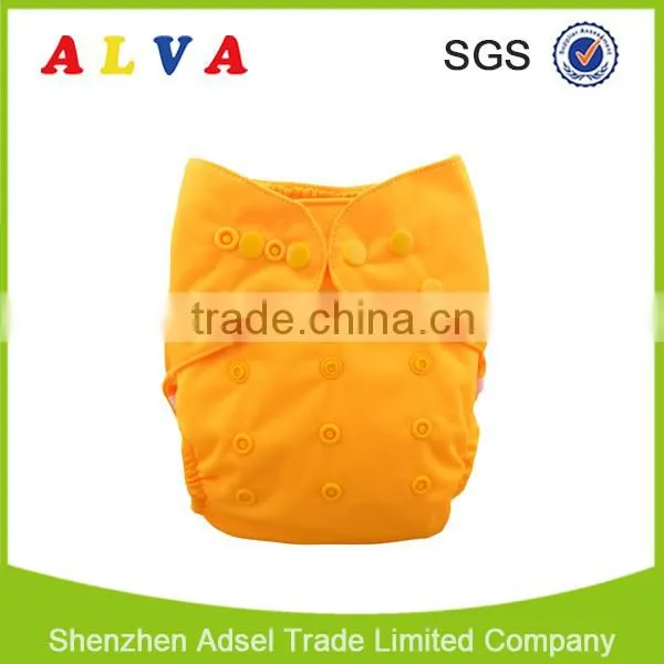 Alva Hot Sale Solid Color Nappy Cover Reusable and Washable Baby Diaper Cover photo-3