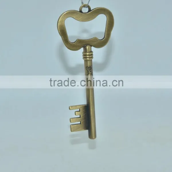 Europe Style Key Shape Bottle Opener With Keychain (copper) photo-4