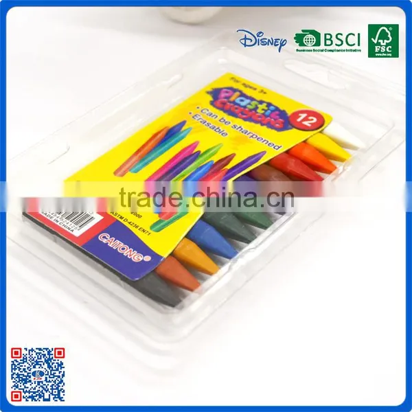 New Arrival 12 Colors Triangle Crayons in PVC Box photo-4