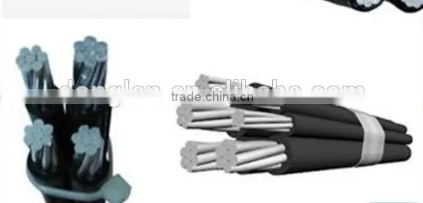 600V/1000V Overhead ABC Cable Triplex Service Drop Cable Type Pagarus AAAC Messager Core and XLPE Insulation photo-2