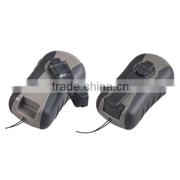 PVC Plastic Hand Cranking LED Manual Rechargeable Torch photo-4