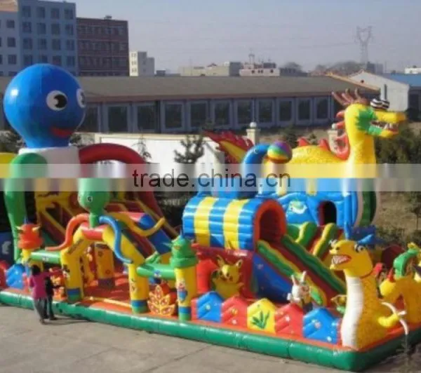 Inflatable Butterfly Theme Fun City Amusement Park Slide Climbing Game Combo,with Slide photo-2