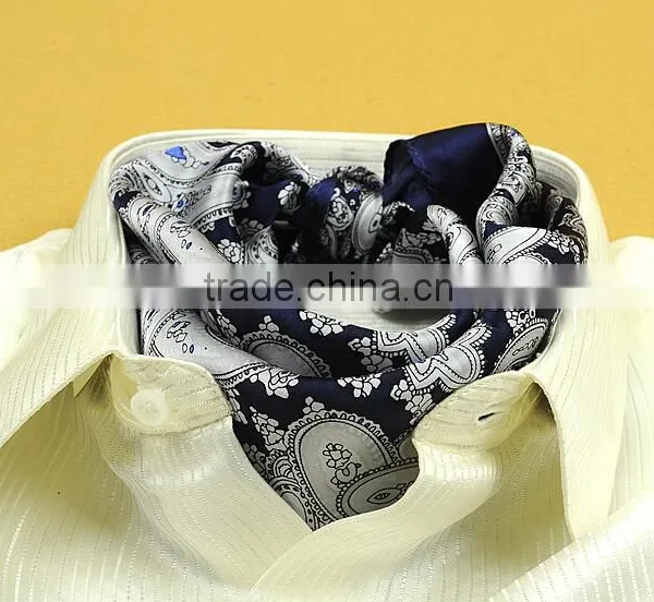 Factory Supply Luxury 100% Silk Square Scarf Men Scarves photo-5